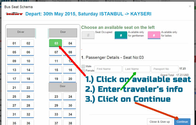 how to buy ticket step 2
